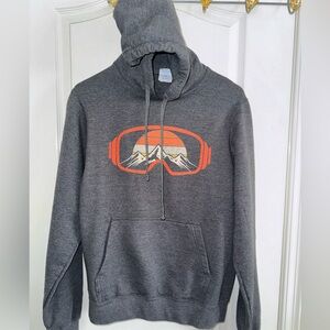 Mountain Ski Goggles Hoodie Adult Small